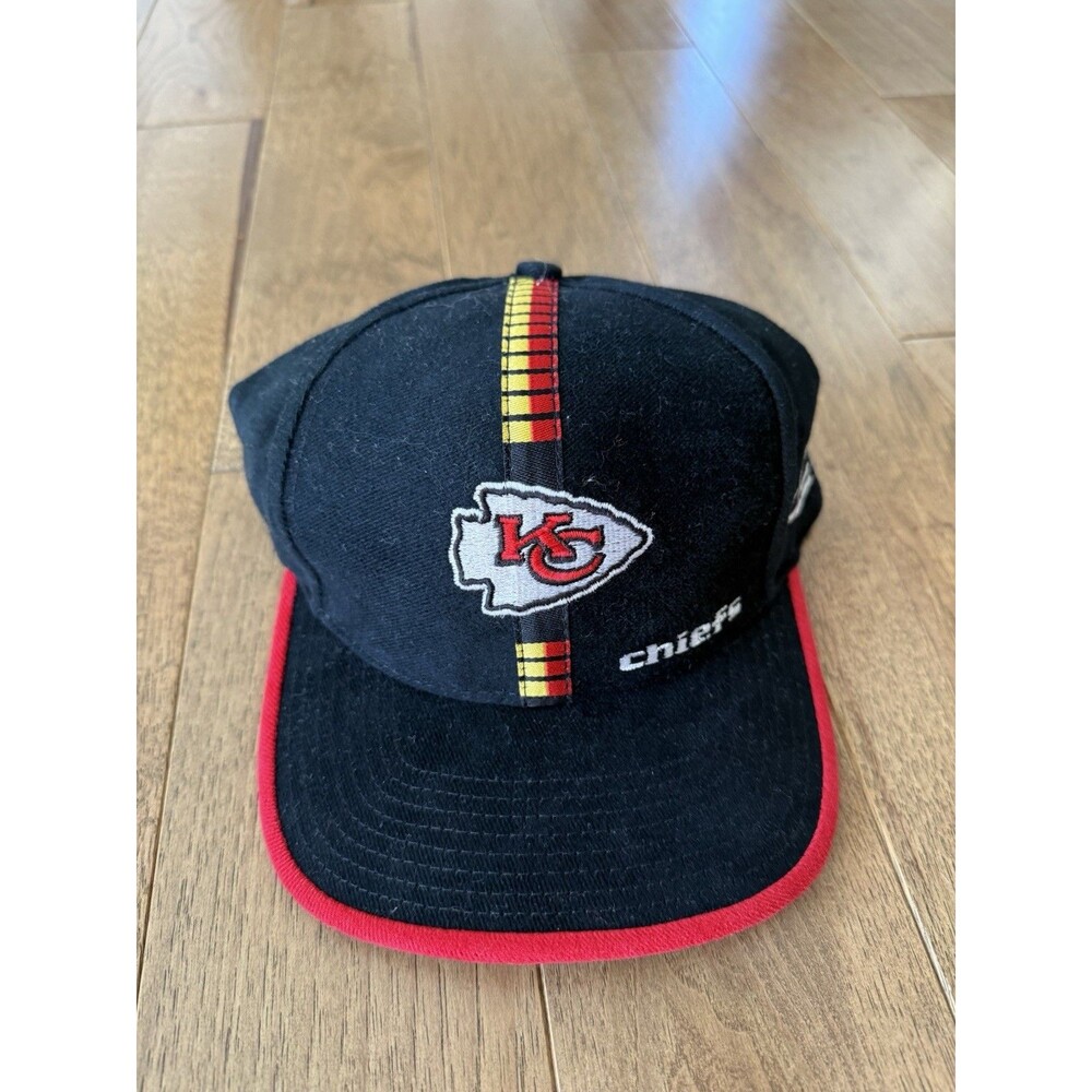 Vtg Kansas City Chiefs Wool Cap Strapback Pro Line NFL KC Logo Athletic 90s EUC